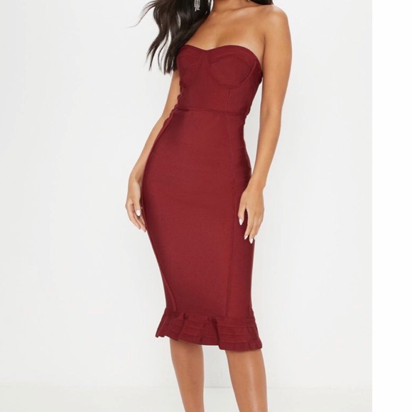 red bandage bodycon dress